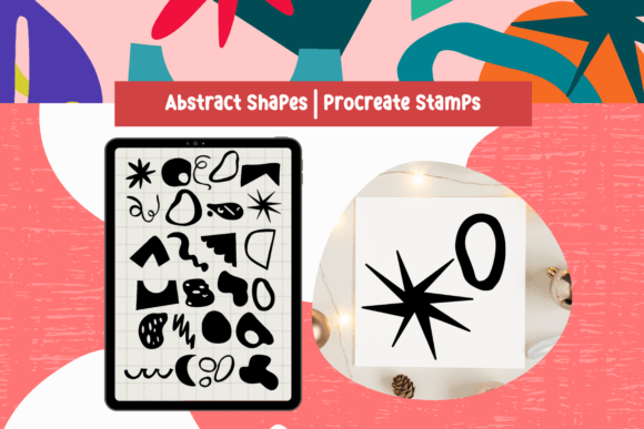 Enhance Your Digital Art with Abstract Shapes Procreate Stamps