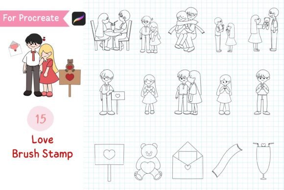 Evaluating Procreate Brush Stamp Love for Digital Illustration