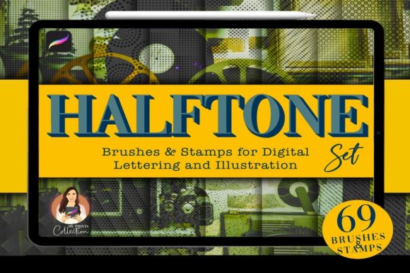 Mastering Retro Textures with Halftone Procreate Brush Stamps