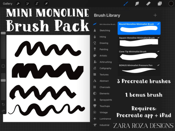 Refining Digital Precision: The Strategic Value of the Mini Monoline Procreate Brush Set