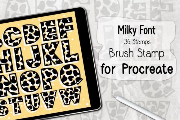Strategic Visual Communication with the Milky Font Procreate Brush Stamp