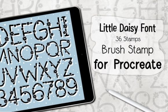 Streamlining Digital Floral Design: The Efficiency of the Little Daisy Font Procreate Brush Stamp