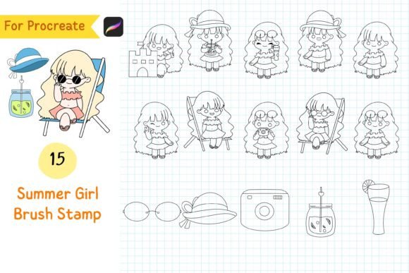 Summer Girl Procreate Stamps: A Creative Boost