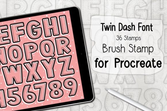 Twin Dash Font Procreate Brush Stamp: Streamline Your Digital Design Workflow