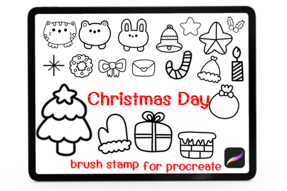 Unlock Festive Creativity with Procreate Brush Stamp Christmas Day