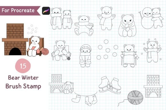 Unlocking Creative Freedom with Procreate Brush Stamp Bear Winter: A Guide to Hand-Drawn Doodle Art