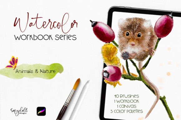 Watercolor Workbook – Animals Nature: A Digital Guide for Autumn Creativity