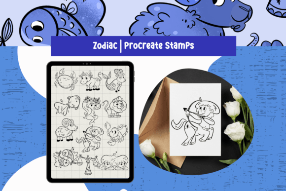 Zodiac Constellations Procreate Stamps